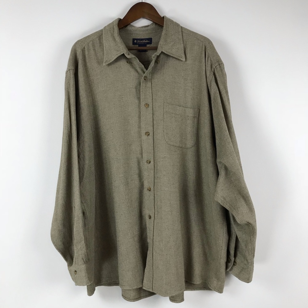 Brooks Brothers Herringbone Flannel Button Up XXL
